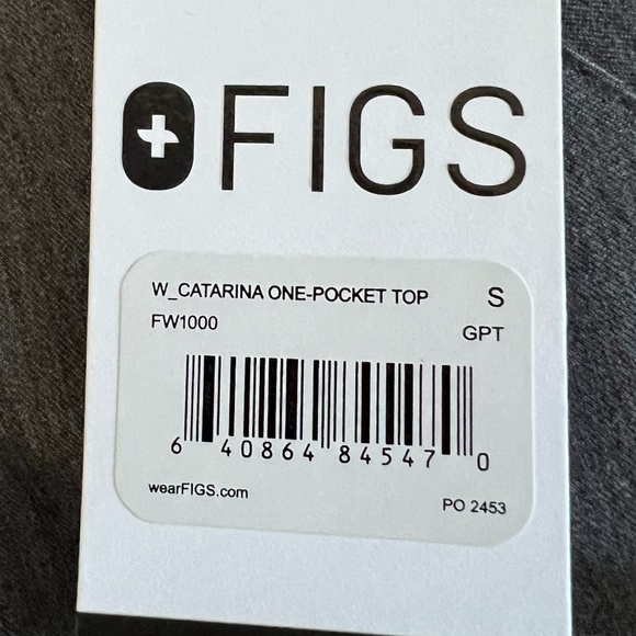 Figs NEW Catarina One Pocket Scrub Top In Gray Size S - Picture 13 of 13